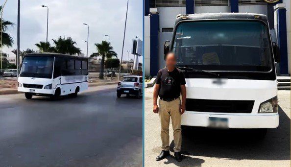 هدد حياة المواطنين.. كواليس القبض على سائق «أتوبيس» سار عكس الاتجاه بالتجمع هدد حياة المواطنين.. كواليس القبض على سائق «أتوبيس» سار عكس الاتجاه بالتجمع