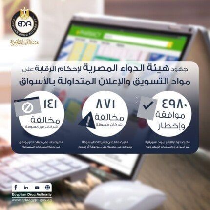 هيئة الدواء المصرية تشترط حصول الشركات على إذن بنشر إعلانات المستحضرات الطبية هيئة الدواء المصرية تشترط حصول الشركات على إذن بنشر إعلانات المستحضرات الطبية