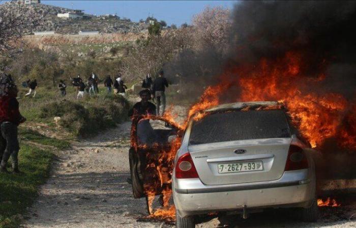 بحماية قوات الاحتلال.. مستوطنون يحرقون مركبات ويهاجمون منازل فلسطينيين ومحلات تجارية - خليج نيوز