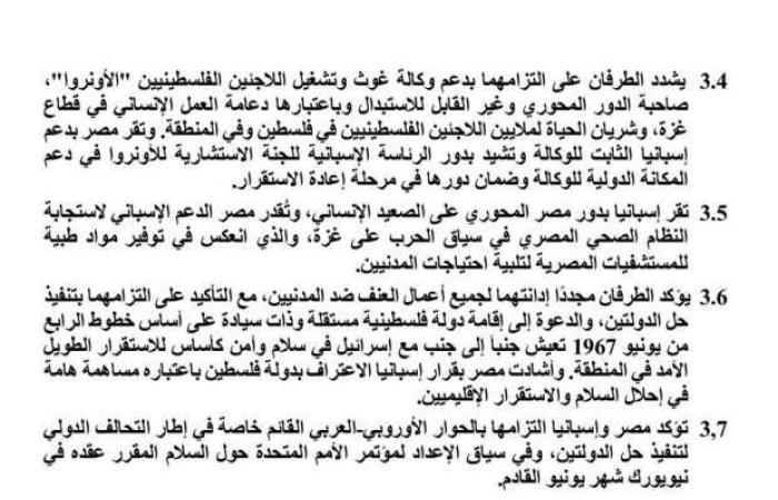 بيان مشترك بين مصر وإسبانيا بشأن القضايا الدولية والإقليمية - خليج نيوز