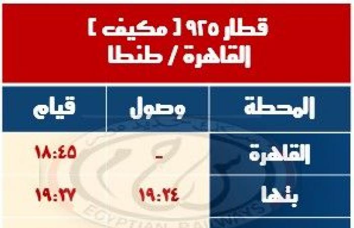 السكة الحديد: تعديل مواعيد بعض القطارات تزامنا مع بداية شهر رمضان - خليج نيوز