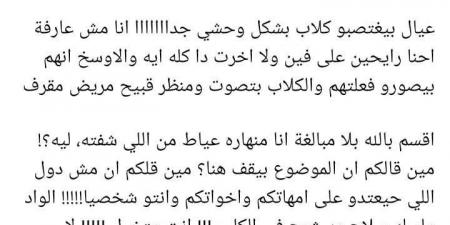 دانا حمدان تستنكر واقعة الاعتداء على كلاب بشكل وحشي: منهارة من العياط ومش قادرة استوعب