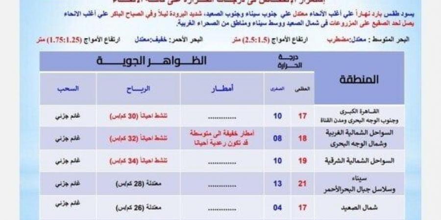 أمطار رعدية ورياح | بيان عاجل من الأرصاد بشأن حالة الطقس اليوم السبت 28 ديسمبر 2024 - خليج نيوز