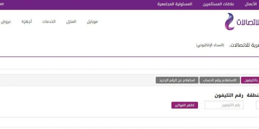 المصرية للاتصالات.. طريقة الاستعلام عن فاتورة التليفون الأرضي لشهر يناير 2025 - خليج نيوز