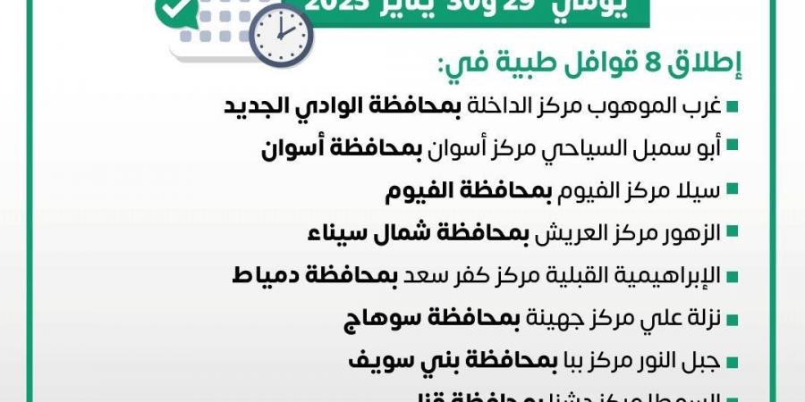 اليوم.. انطلاق 8 قوافل طبية لـ"حياة كريمة" بالمحافظات خليج نيوز