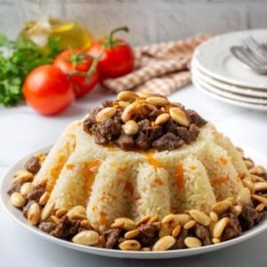 عمل أرز الحشوة الحار باللحمة المفرومة